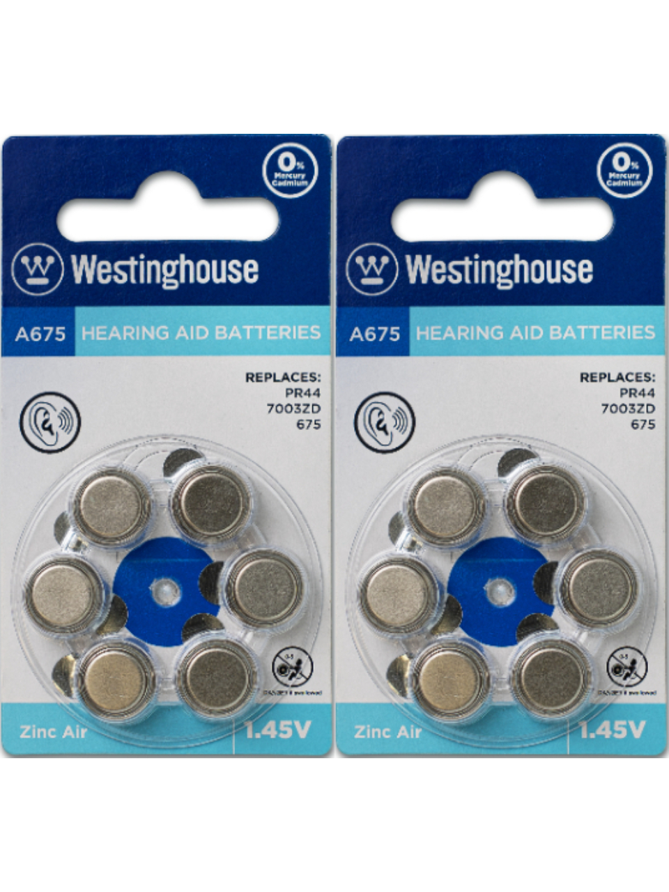 батарейка Westinghouse ZA675/PR44 12шт. 