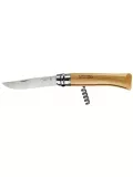 складной нож Opinel №10 со штопором Stainless Steel бук