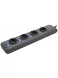 сетевой фильтр на 4 розетки Bestek EU power strip MRJ4401 black