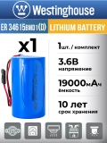 батарейка 3.6 В с коннектором Dupont 2,54 (BLS-2) Westinghouse ER 34615BMD1 (D) connector 