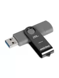 флешка USB 3.1 с двойным входом SmartBuy Twist Dual Type-C/Type-A 256GB 3.1 black