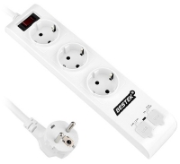 сетевой фильтр с USB портами Bestek EU power strip MRJ3600HU