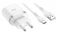 зарядное устройство с быстрой зарядкой Hoco C12Q Smart QC3.0 charger + Type-C cable