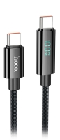 кабель для быстрой зарядки Hoco U125 Benefit 100W charging cable with display Type-C to Type-C кабель для быстрой зарядки Hoco U125 Benefit 100W charging cable with display Type-C to Type-C
