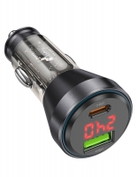 зарядка для телефона в машину Hoco NZ12B Unimpeded PD48W(1C1A) car charger with digital display