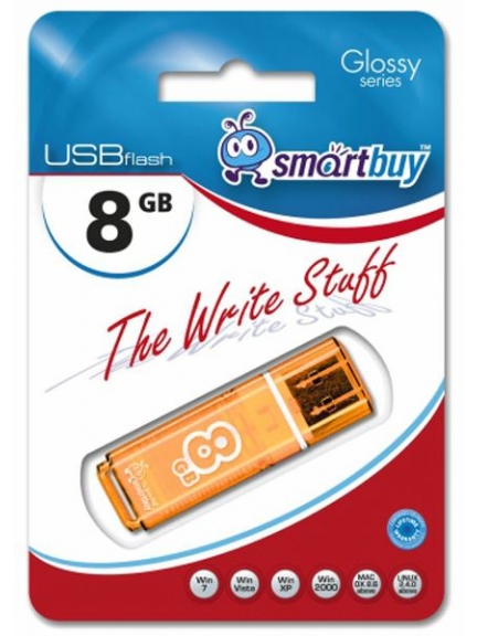 флешка USB SmartBuy Glossy series 8Gb