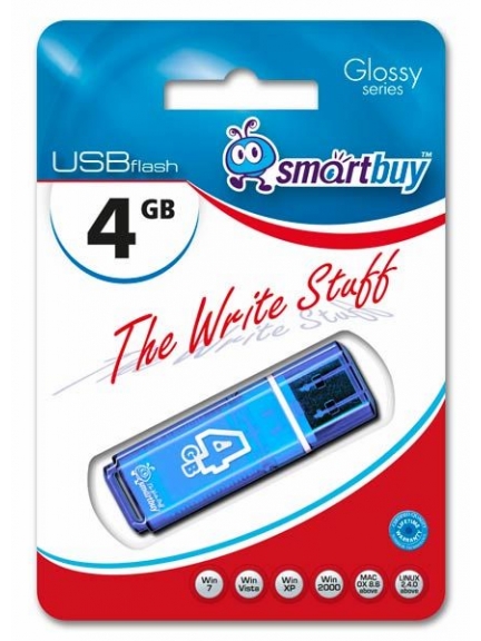 флешка USB SmartBuy Glossy series 4Gb