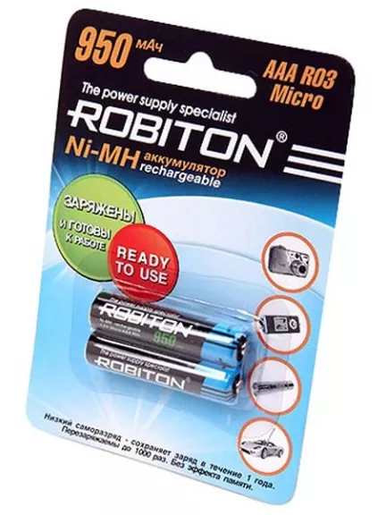 аккумулятор Robiton 950 mAh R03/AAA RTU-2BL