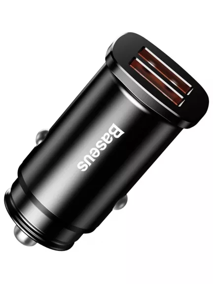 автомобильное зарядное устройство Baseus Square metal A+A 30W  Dual QC3.0