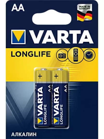 батарейки (2 шт.) Varta LR6/AA LONGLIFE-2BL