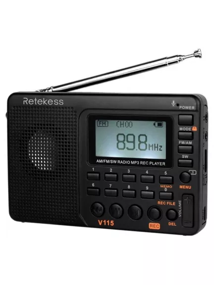 цифровой радиоприемник FM с mp3 плеером Retekess V115