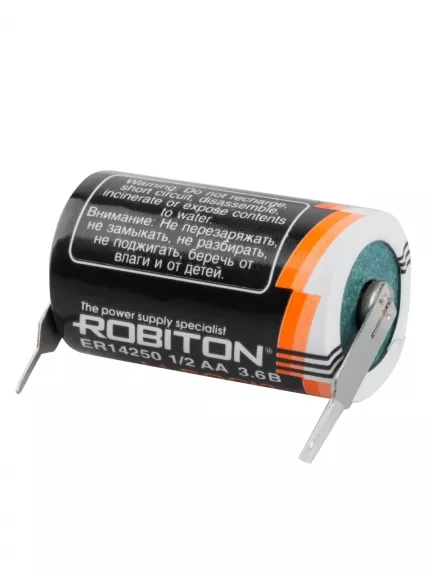 батарейка литиевая Robiton ER 14250-P1M1 со штырьковыми выводами под пайку
