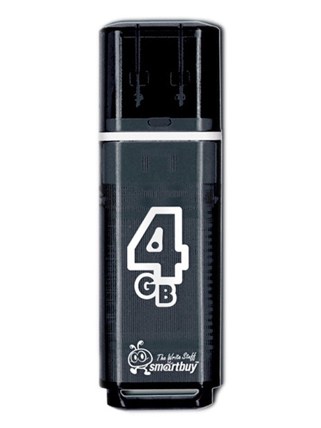 флешка USB SmartBuy Glossy series 4Gb black