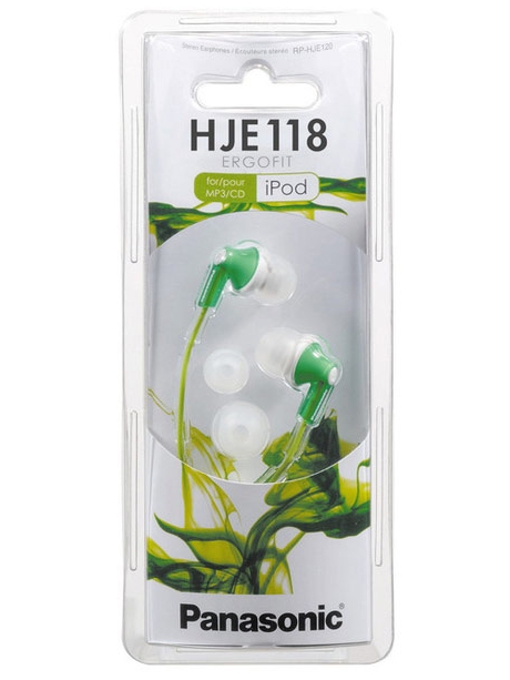 наушники Panasonic RP-HJE118 green