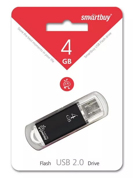 флешка USB SmartBuy V-Cut 4GB black