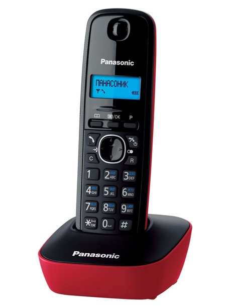 радиотелефон DECT Panasonic KX-TG1611RU red