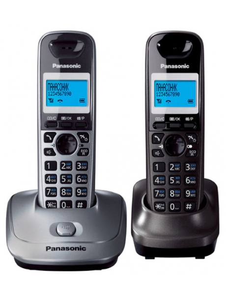 радиотелефон DECT Panasonic KX-TG2512RU grey &amp; dark grey