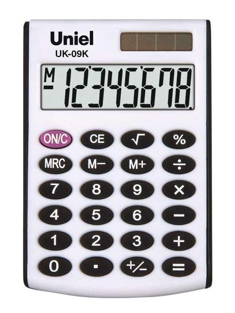 карманный калькулятор Uniel UK-09 black