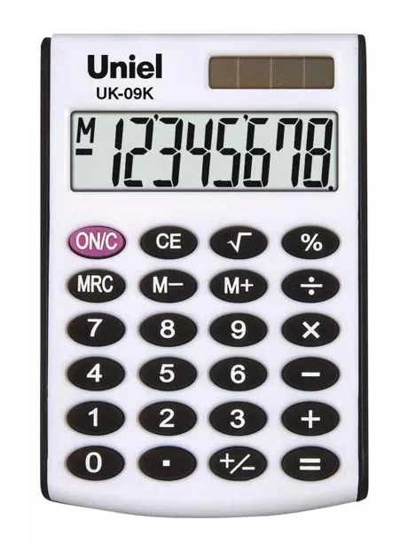 карманный калькулятор Uniel UK-09 black