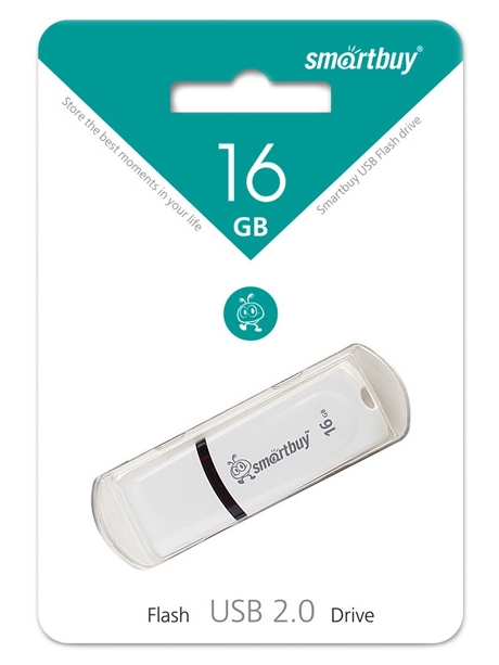 флешка USB SmartBuy Paean 16GB white