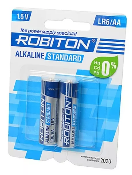 батарейки (2 шт.) Robiton STANDARD LR6/AA-BL2 