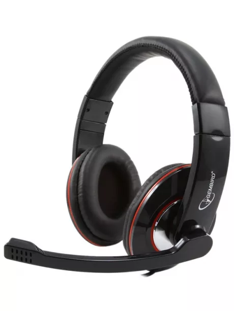 Белые наушники с микрофоном Gembird MHS-780 black