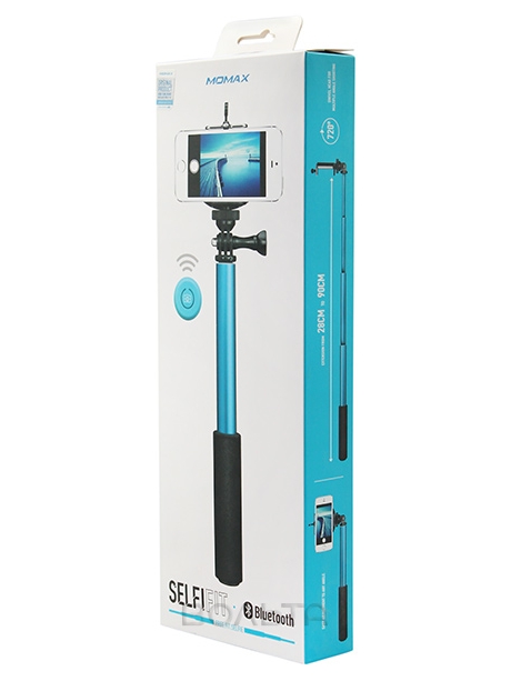 монопод для селфи Momax SelfiFit Bluetooth Selfi Pod KMS1 blue