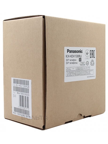 VoIP телефон Panasonic KX-HDV130RU black
