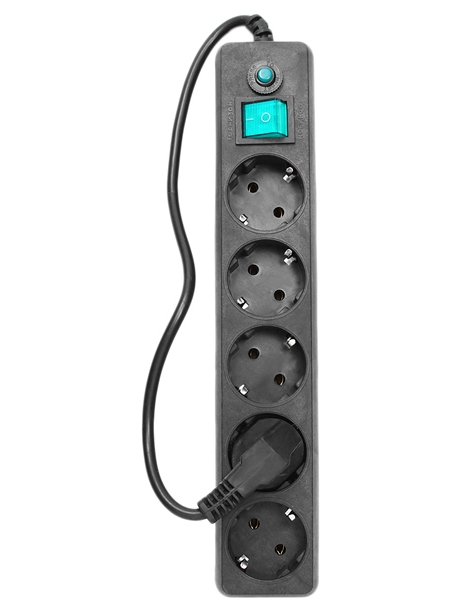 сетевой фильтр Гарнизон EHL-4 0,5 м/5 розеток черный