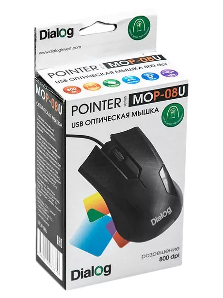мышь компьютерная Dialog MOP-08U black