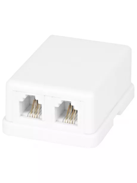 телефонная розетка ATcom 2 x RJ12 белый