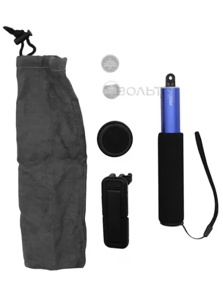 монопод для селфи Rock Selfie Shutter &amp; Stick II 15см-60см blue