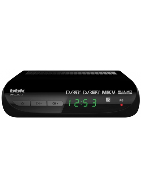 ТВ-тюнер DVB-T2 BBK SMP022 HDT2 черный