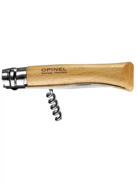 складной нож Opinel №10 со штопором Stainless Steel бук