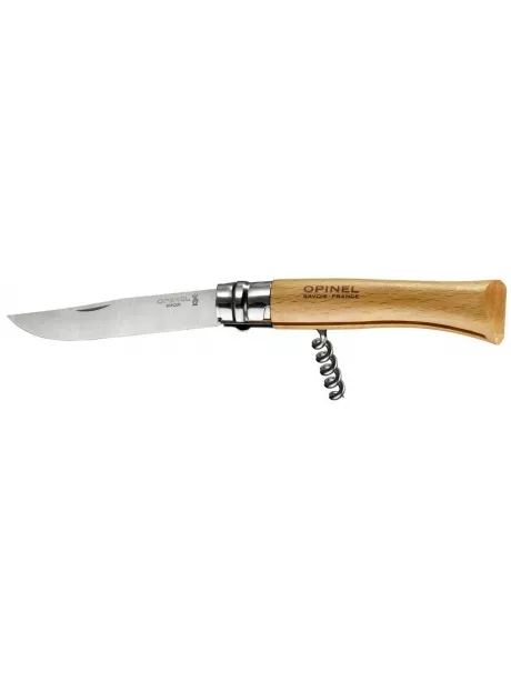 складной нож Opinel №10 со штопором Stainless Steel бук