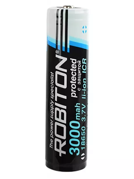 аккумулятор Robiton 18650 Li-Ion 3000 mAh, защищенный 