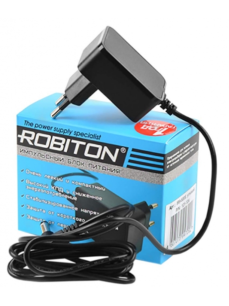 блок питания для радиотелефонов Robiton ID6-500S угловой 5,5x2,1/15 (-) черный