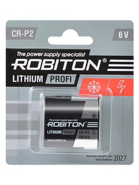 литиевая батарейка для фотовспышки Robiton CR-P2 PROFI-BL1 