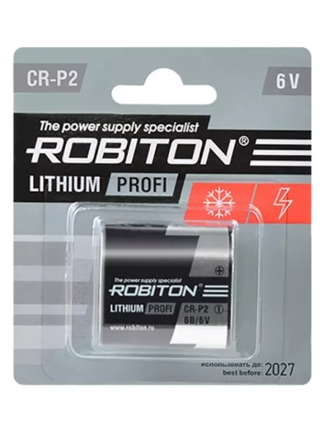 литиевая батарейка для фотовспышки Robiton CR-P2 PROFI-BL1 
