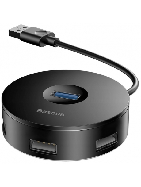 концентратор USB 3.0 Baseus round box HUB adapter black