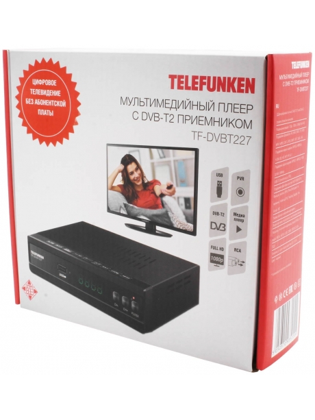 ТВ-тюнер DVB-T2 Telefunken TF-DVBT227 черный