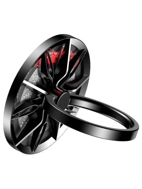 попсокет на телефон Baseus Wheel Ring Bracket black + silver