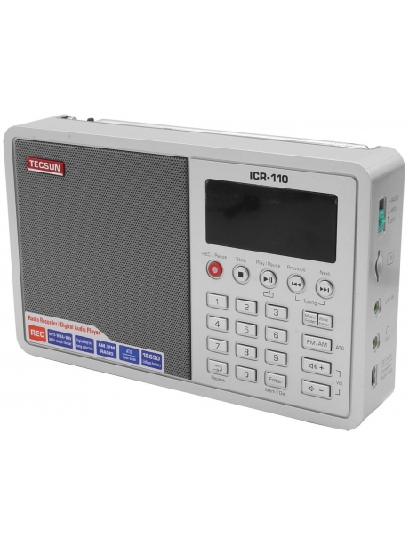 Цифровой радиоприемник с mp3 плеером Tecsun ICR-110 (export version) silver