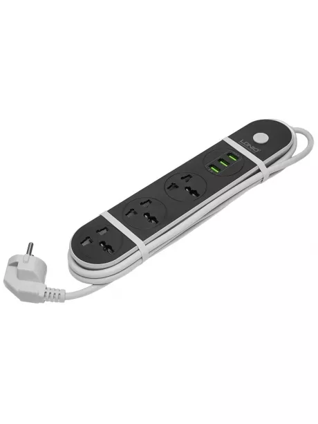 сетевой фильтр с USB портами LDNIO SC3301 3USB*3,1A + 3*220V 1,6м grey