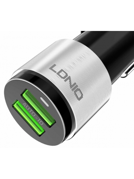 автомобильное зарядное устройство LDNIO АЗУ C403 2USB*4.2A + micro USB cable black