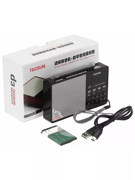Цифровой переносной радиоприемник Tecsun D3 black