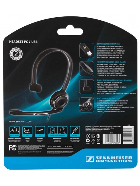 USB гарнитура для компьютера Sennheiser PC 7 USB black