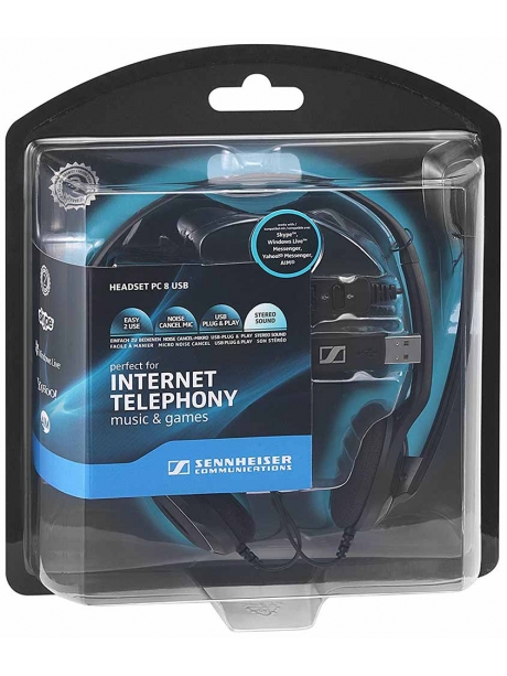 наушники с микрофоном для ПК Sennheiser PC 8 USB black