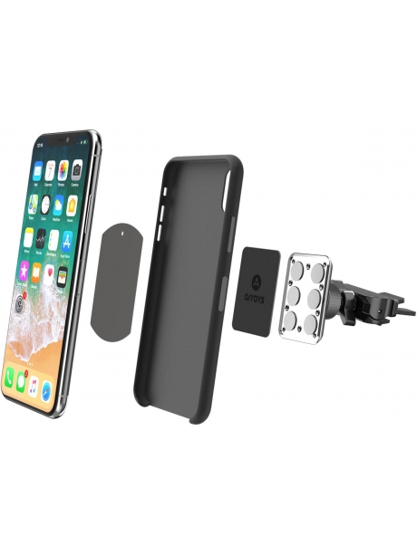 держатель для смартфона и планшета  в CD слот Arroys CD-SM1 black