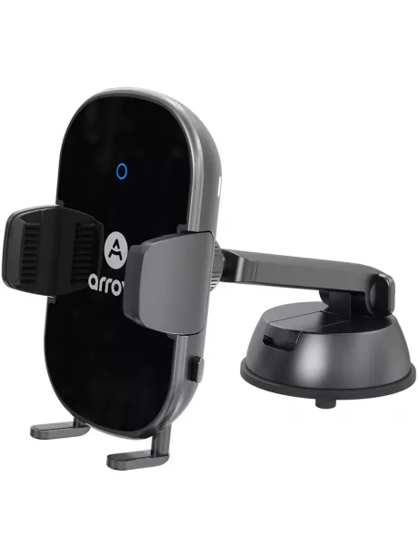 держатель с беспроводной зарядкой на торпедо Arroys Dash-W1 Auto black